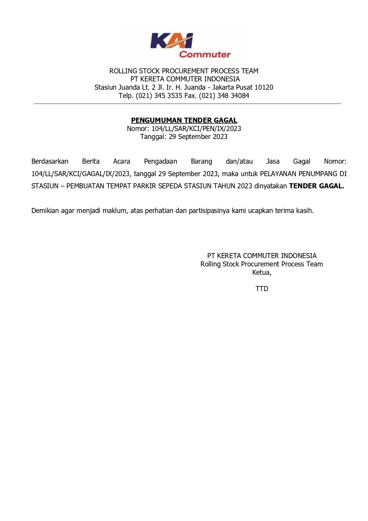 104 pen gagal lelang parkir sepeda page 0001